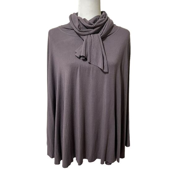 RACHEL PALLY soft purple small modal cape with neck scarf or tie - Picture 3 of 7